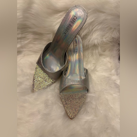 Women’s Heels Slippers By Cape Robbin. Pointed toe with Glitter Gem 💎 Stones - Picture 6 of 9